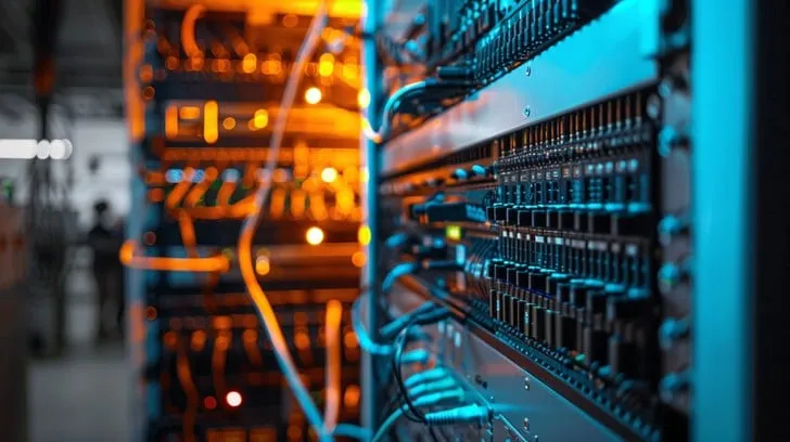 Server Hosting Solutions enterprise IT engineers staging server hardware and cloud infrastructure in Ghana